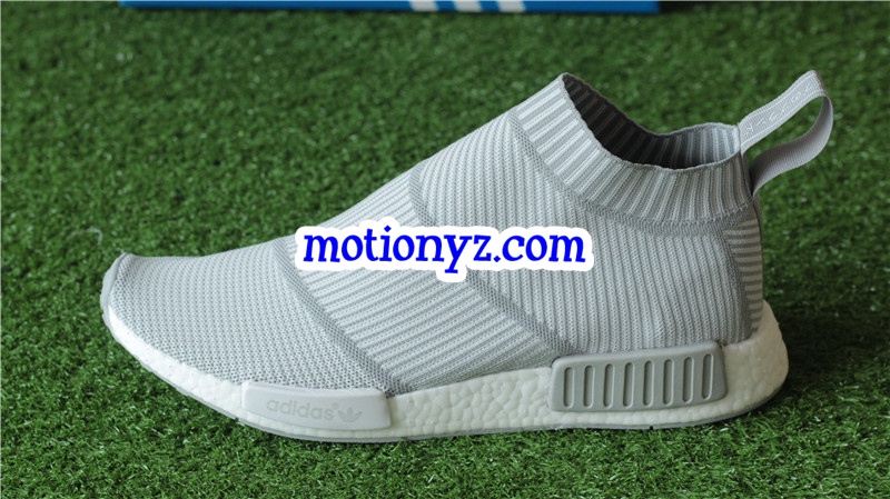 Real Boost Adidas NMD City Sock Primeknit Light Grey